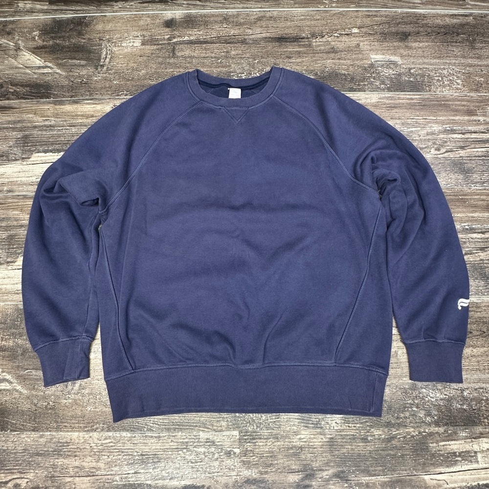 Fabletics Mens Navy Crewneck Sweatshirt Athletic Pullover Size Large GUC